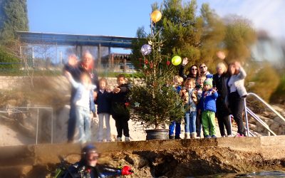 Članovi KPA Kostrena već 33. put položili božićno drvce u more