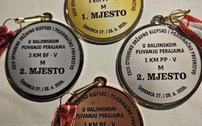 KPA Kostrena osvojila šest medalja na Prvenstvu Hrvatske u daljinskom plivanju perajama